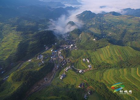 行摄苗乡 航拍响水梯田