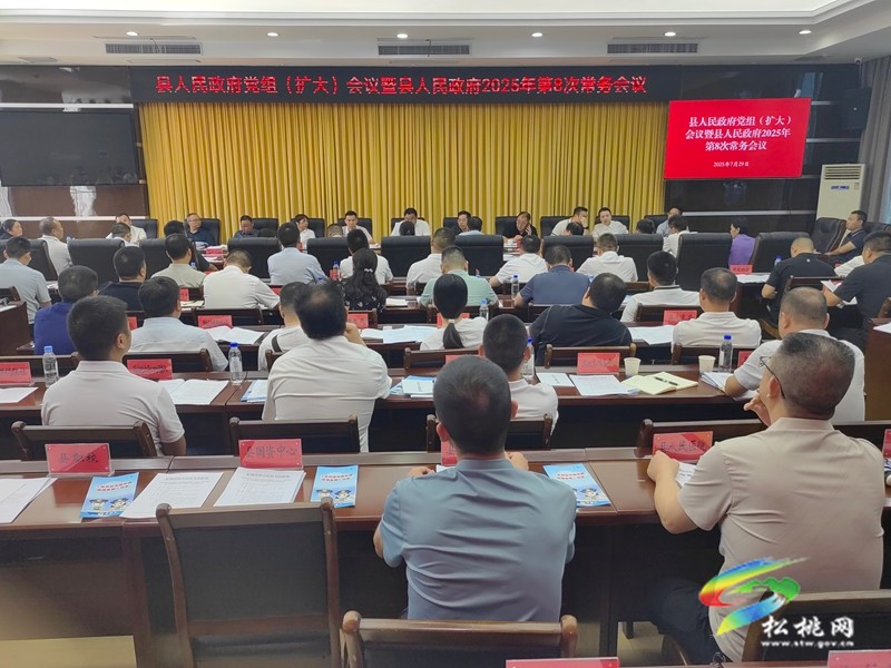 县人民政府党组（扩大）会议暨县人民政府2025年第8次常务会议召开